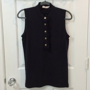Tory Burch ruffle polo - Navy Size M